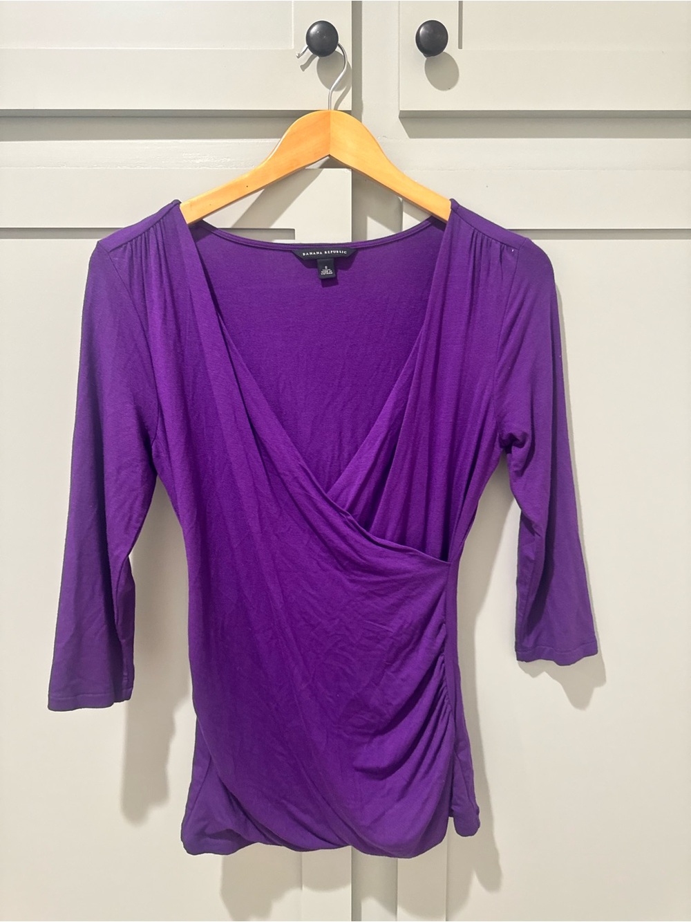 Banana Republic Purple Surplice Wrap Top